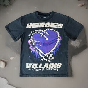 Metro Boomin Hellstar Shirt Small Multicolor Heroes Villains Streetwear Hip Hop